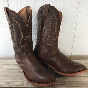 Boulet Mens Ranger Aged Bark Brown Leather Cowboy Western Boots 9 3E 6704 Canada